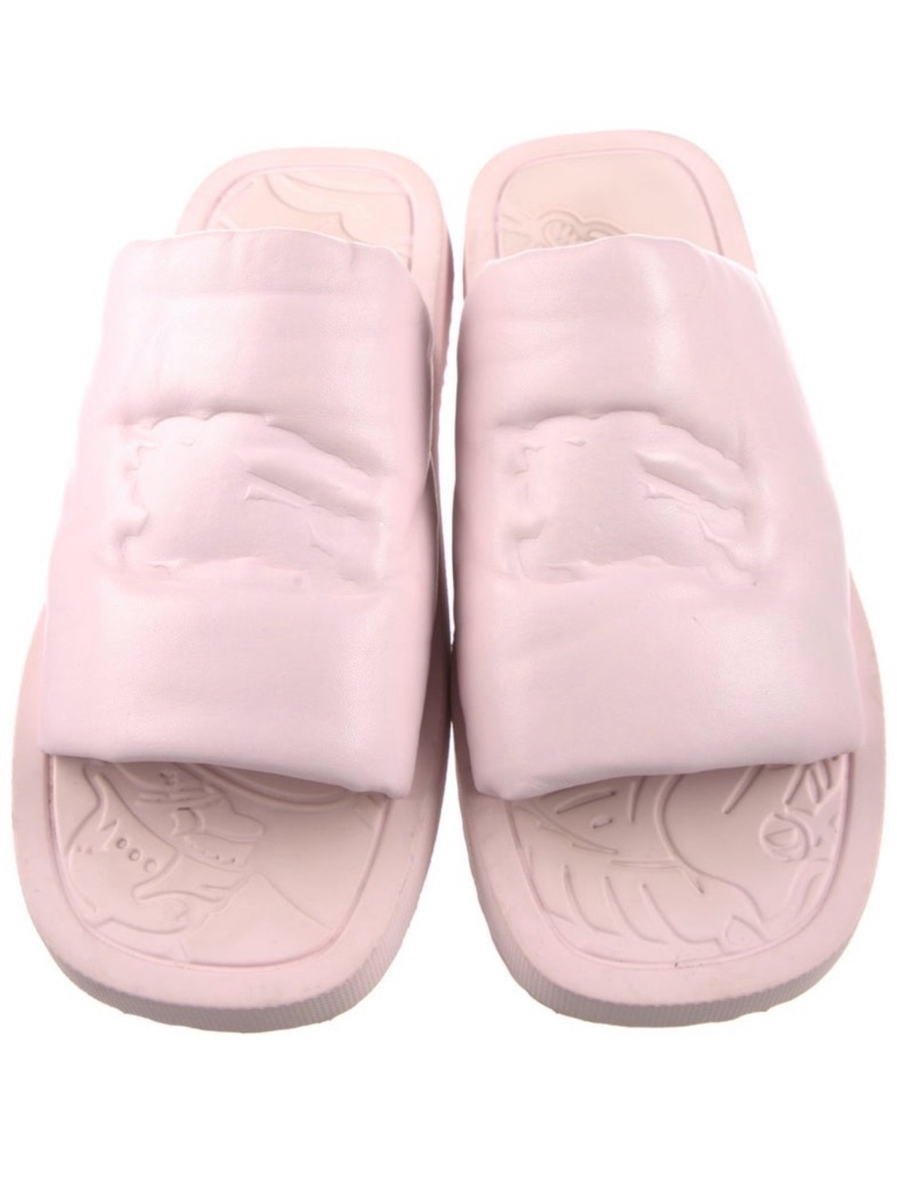Burberry Pale Pink Padded Slide Sandals - Picture 3 of 5
